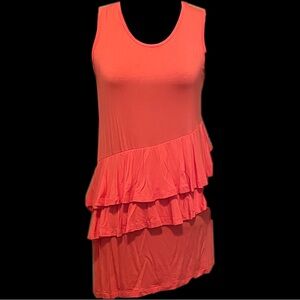 Kate & Mallory Apricot Ruffled Dress